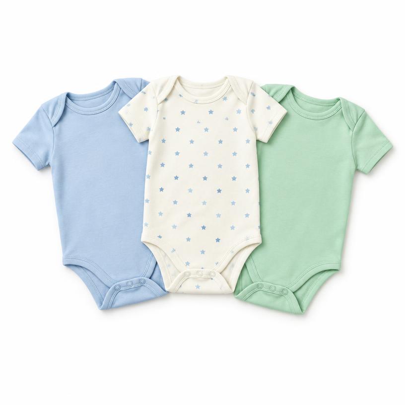 Baby Boy Cotton Bodysuit Pack (3 Pcs)